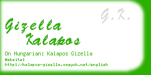 gizella kalapos business card